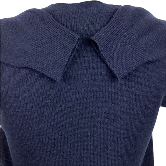 Marshall Fields Cashmere Sweater Navy V-Neck - Picture 5 of 10